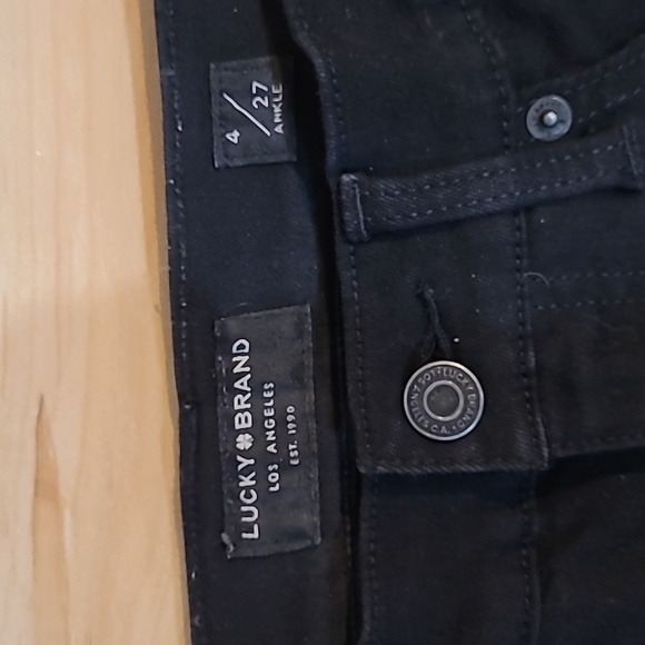 Lucky Brand women's size 4/27 ankle black jeans - Picture 2 of 7